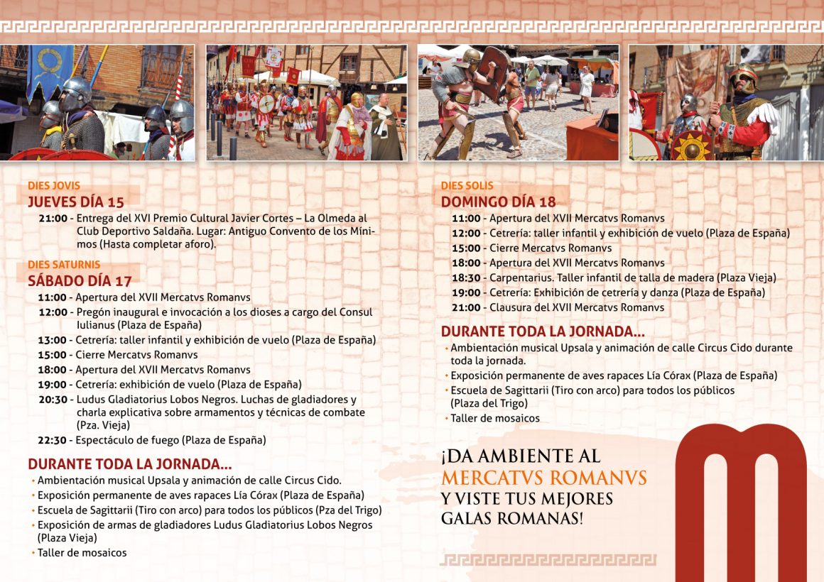 Programa de actividades del XVII Mercatus Romanus