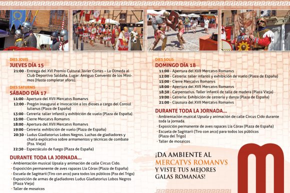 Programa de actividades del XVII Mercatus Romanus Programa de actividades del XVII Mercatus Romanus