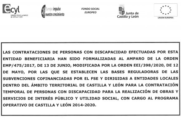 Contratación temporal personas con discapacidad